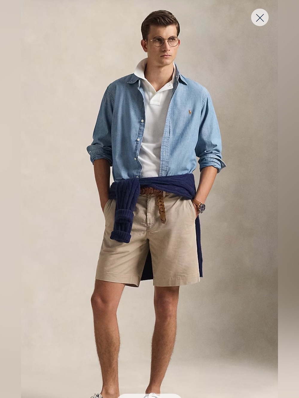 Polo Ralph Lauren Stretch Classic Fit Classic Stone Colourway shorts Sz 36